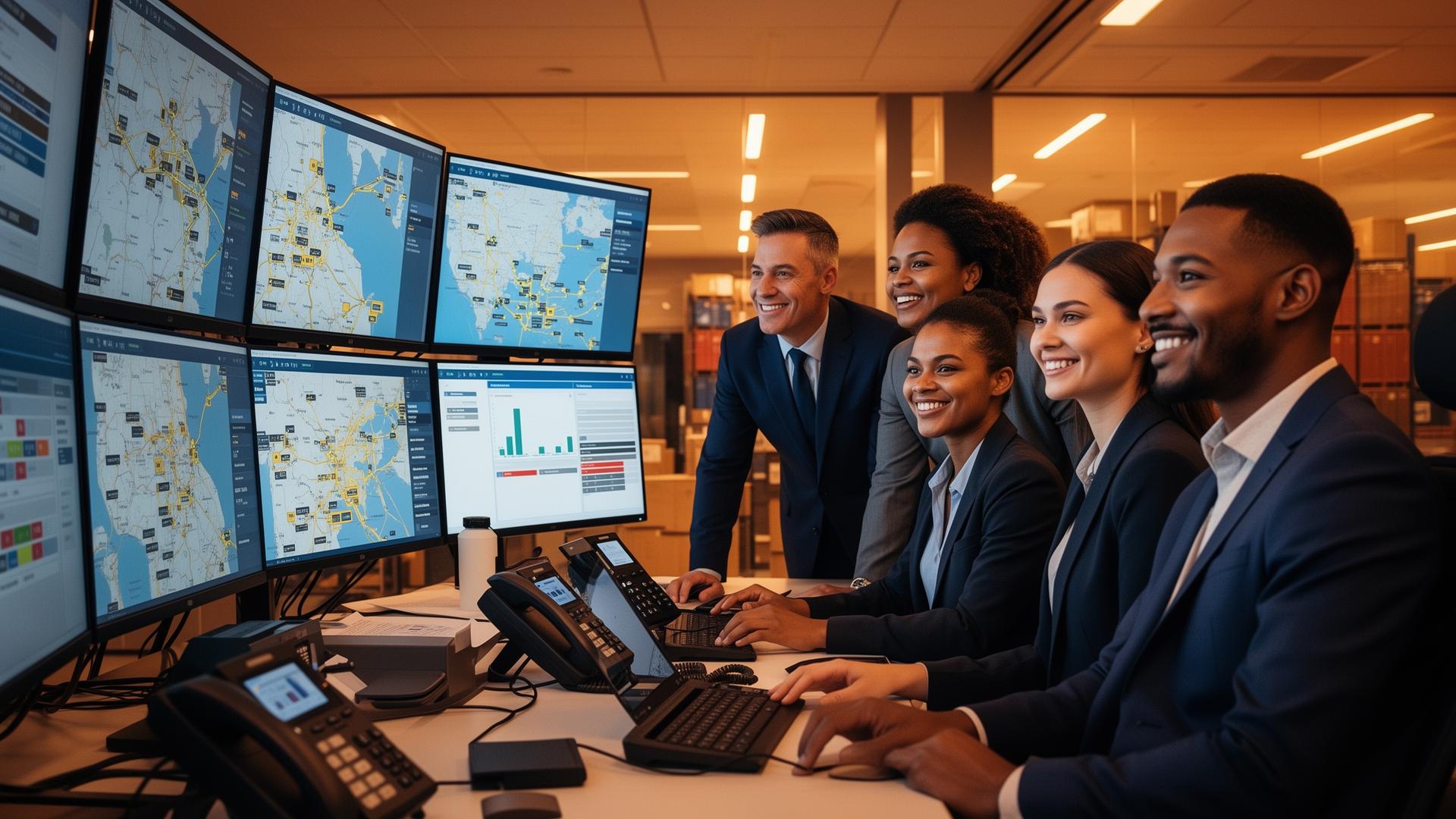 Levend Shipping logistics control room team
