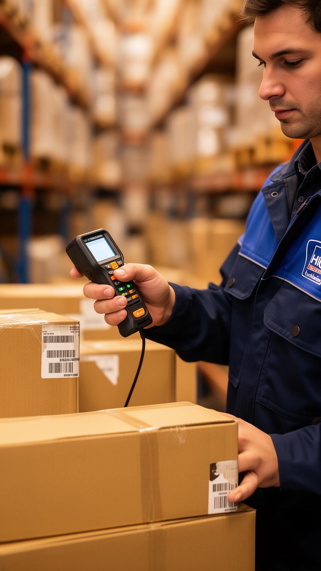 Levend agent scanning a shipment